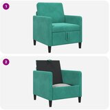 SOFA s pohranom Tirkizna 72 x 78 x 87 cm Poliester | shoptok.hr