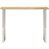 Maison Chic konzolna miza - miza ob steni z naravnim robom 105x33x76 cm trden mangov les, (21786391) Cene