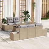  Set vrtne sofe od 6 dijelova s jastučićima bež poli ratan | shoptok.hr