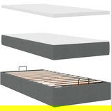  Otomanski okvir kreveta s madraca tamnosivi 80x200cm od tkanine | shoptok.hr