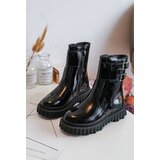 Boto Children's Glossy Boots with Buckles Black Chloraia | ePonuda.com