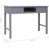  Pisaći stol sivi 110 x 45 x 76 cm drveni | shoptok.hr