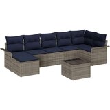  Vrtna sedežna garnitura z blazino 8 pcs Siva Poly ratan, (5000144367) | Shoptok.si
