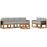 vidaXL Zunanja garnitura za sedenje 6 pcs Naravna in svetlo siva, (5000280339) | Shoptok.si