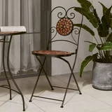 vidaXL Bistro stoli zložljivi 2 kosa terakota keramika