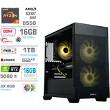 MEGA Računalnik MT S7X R5-5600X/RTX5060Ti-16GB/16GB/1TB-4.0/750W/Brez OS/črna RGB + Estetski napajalni kabli [Rumena / Črna], (22097680) | Shoptok.si