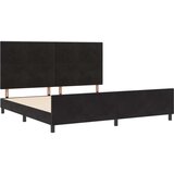  Krevet s okvirom Crni 200x200 cm Baršun | shoptok.hr