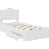  Konstrukcija postelje Bela 90 x 190 cm Konstruiran les, (5000102317) | Shoptok.si