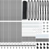 vidaXL Šesterokotna Ograja Siva 0.6x100 m Jeklo, Ograda Stebri s Špico 13 kos Ø32 mm 80 cm Galvanizirano Jeklo | Shoptok.si