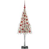 vidaXL Božično drevo med 150 LED z stojalom Bela 120 cm PE in jeklo | Shoptok.si