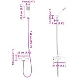  Set glave tuša Crna G 1/2 inča | shoptok.hr