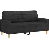  Dvosjed s ukrasnim jastucima crni 140 cm od tkanine | shoptok.hr