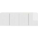 TV stenska omara 2 pcs Visok sijaj bela 59,5 x 31 x 40 cm, (5000112731) | Shoptok.si