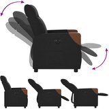  Električni naslonjač od tkanine crni | shoptok.hr