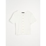Sinsay Bluza kratkih rukava s ukrasnim gumbima | shoptok.hr
