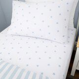 Bianca Bela/modra napenjalna enojna bombažna otroška rjuha 90x190 cm Mini Star & Stripes – | Shoptok.si