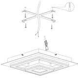 Eglo Fradelo 1 zidna/plafonjera/2, led, 12w, 1250lm, crna/čelik/kristal | Eponuda.com