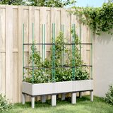 Maison Chic Cvetlično korito - Cvetlični Lonec z oporno mrežo belo 120x40x142,5 cm PP, (21789170) | Shoptok.si