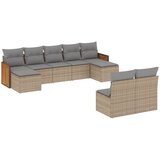  The Living Store Vrtna garnitura 9-delna z blazinami bež poli ratan - Vrtna Sedežna Garniture, (21462054) | Shoptok.si