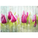  Tapeta - Tulips on white wood 400x280 | shoptok.hr