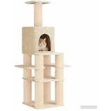  Mačje drvo s sisalnim postoljima za grebanje Krem 180 cm | shoptok.hr