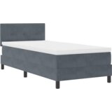  Box Spring Postelja z Blazino Temno Siva 80x200 cm Žamet, (22051163) | Shoptok.si