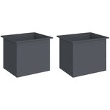  Vrtna posuda za sadnju s LED svjetlom 2 kom. Antracit - Antracit 50 x 60 x 48 cm 2 | shoptok.hr