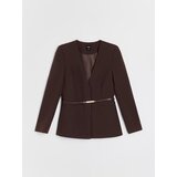 Sinsay Slim fit žaket s remenom | shoptok.hr