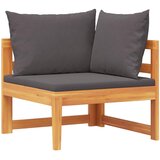  Kutna sofa s tamnosivim jastucima masivno bagremovo drvo | shoptok.hr