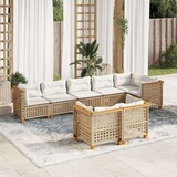  8-dijelni set vrtnih sofa od poliratana s jastucima bež | shoptok.hr