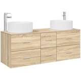  Set namještaja za kupaonicu 3 kom. Hrast sonoma Smeđa 49,5 x 44,5 x 65,5 cm | Shoptok.si