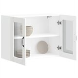 Maison Chic Kuhinjska stenska omarica - Kuhinjska omarica s steklenimi vrati Lucca bela iu1362, (22063715) | Shoptok.si