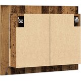 vidaXL LED ormarić s ogledalom staro drvo 60x12x45cm konstruirano drvo | shoptok.hr