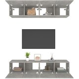 TV ormarići 4 kom Siva betona 80x30x30 cm konstruirano drvo | Eponuda.com