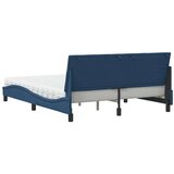  Krevet s madracem plavi 160x200 cm od tkanine - Plava 160 x 200 cm | shoptok.hr