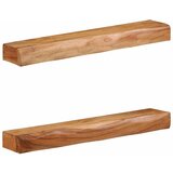 vidaXL Stenske police 2 kosa 80x17x8 cm masivni les akacija u