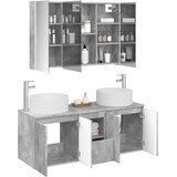 Set ormarića za kupaonicu 4 kom. Betonska siva | shoptok.hr