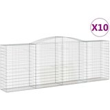  Obokane gabion košare 10kosov 400x50x140/160cm pocinkano železo, (21000394) | Shoptok.si