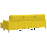  Trosjed s tabureom svjetložuti 210 cm od tkanine | shoptok.hr