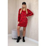 Kesi Velvet dress with a decorative red pattern | Eponuda.ba