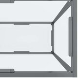 vidaXL Konzolna mizica prozorna 140x35x75,5 cm kaljeno steklo | Shoptok.si