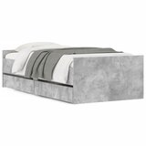 Furnova Posteljni okvir s predali betonsko siv 75x190 cm, (21934389) | Shoptok.si