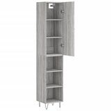  Visoka komoda siva sonome 34,5x34x180 cm od konstruiranog drva Slike