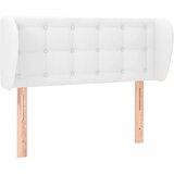 Vzglavje z ušesi belo 83x23x78/88 cm umetno usnje, (20954154) | Shoptok.si