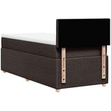  Krevet s oprugama i madracem tamnosmeđi 100 x 200 cm od tkanine | shoptok.hr