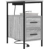 vidaXL Nočne omarice 2 pcs Siva sonoma 30 x 48 x 61 cm Konstruiran les | Shoptok.si