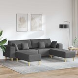 SOFA s jastukom 3 pcs Tamno siva tkanina | shoptok.hr
