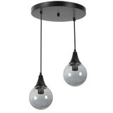 Opviq afra 2 li tepsili siyah Füme Camlı Sarkıt blackfume chandelier | ePonuda.com