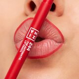 3INA The Automatic Lip Pencil črtalo za ustnice odtenek 244 - Classic red 0.26 g | Shoptok.si