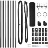 vidaXL Set stupova od sive čelika Set od 2 Siva Čelik 10 x 0.5 m | shoptok.hr